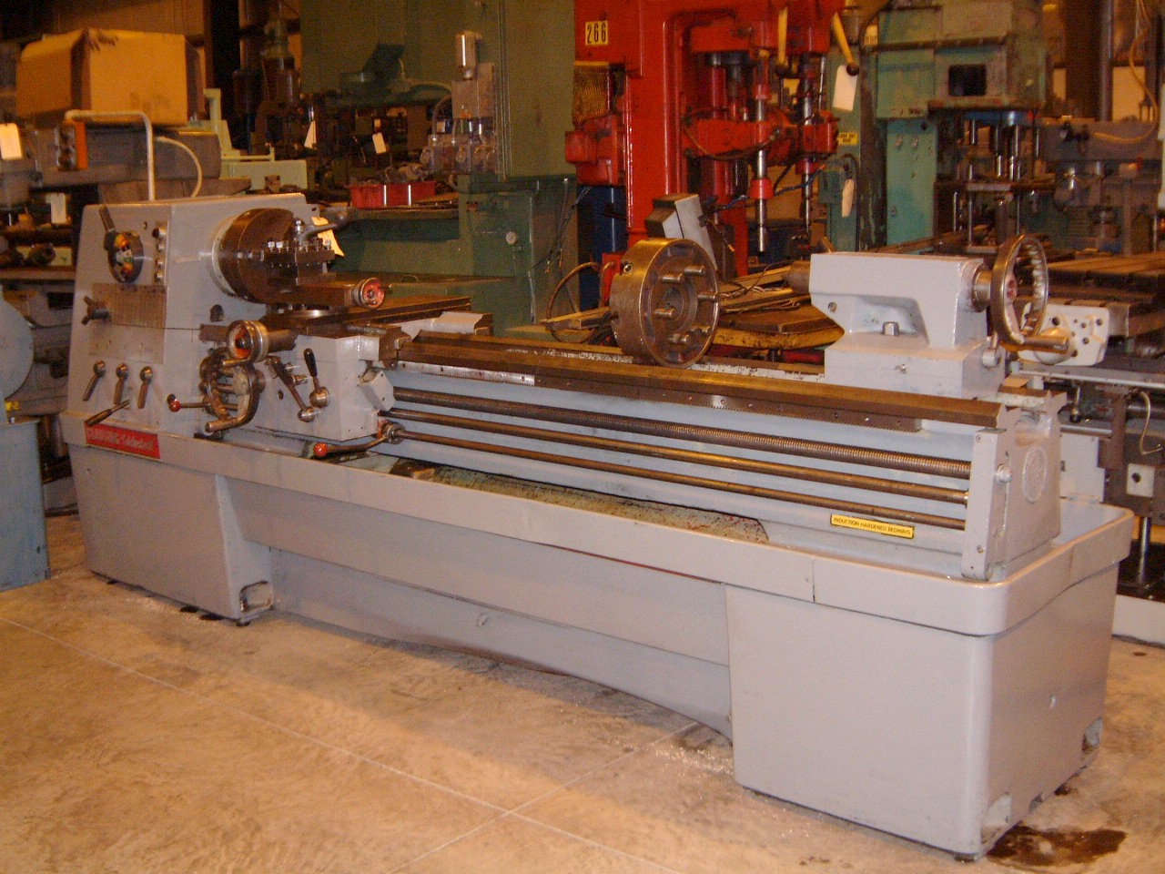 17" x 80" CLAUSING COLCHESTER, 10-1/2" SW OVER CS, 11" CS TRVL, 3-1/4" BORE, 12" 3 & 4 JAW CHK, INCH/METRIC TREADING