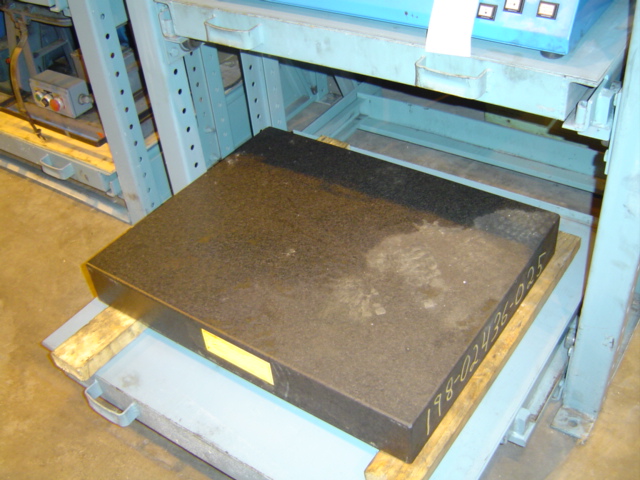 GRANITE PLATE, 24" x 30" x 4", MITUTOYO, GRADE B, ACCURACY .0003,