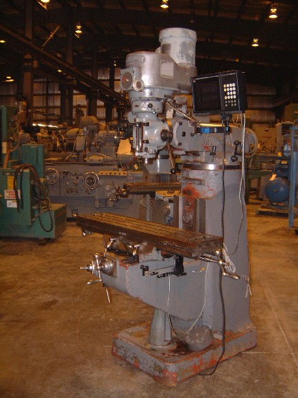BRIDGEPORT SERIES I, 9" x 42" TBL, 1.5 HP, 60-4250 RPM, X-30", Y-12", QUILL-5", 2 AXIS DRO, 1 SHOT LUBE