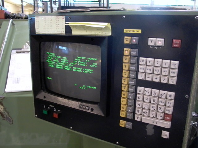KIA MDL 4NEII-600, 22-3/4" SWING, 10" CHK, 2" BAR CAP., 20-3150 RPM, FANUC 3T CTRL