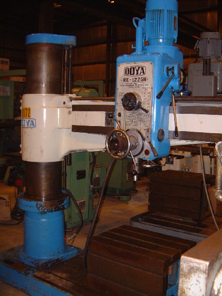 4' x 12" OOYA MDL RE-1225H, #5 MT TAPER, 5 HP, TILTING BOX TABLE, 25-5/8" VERT ARM TRVL