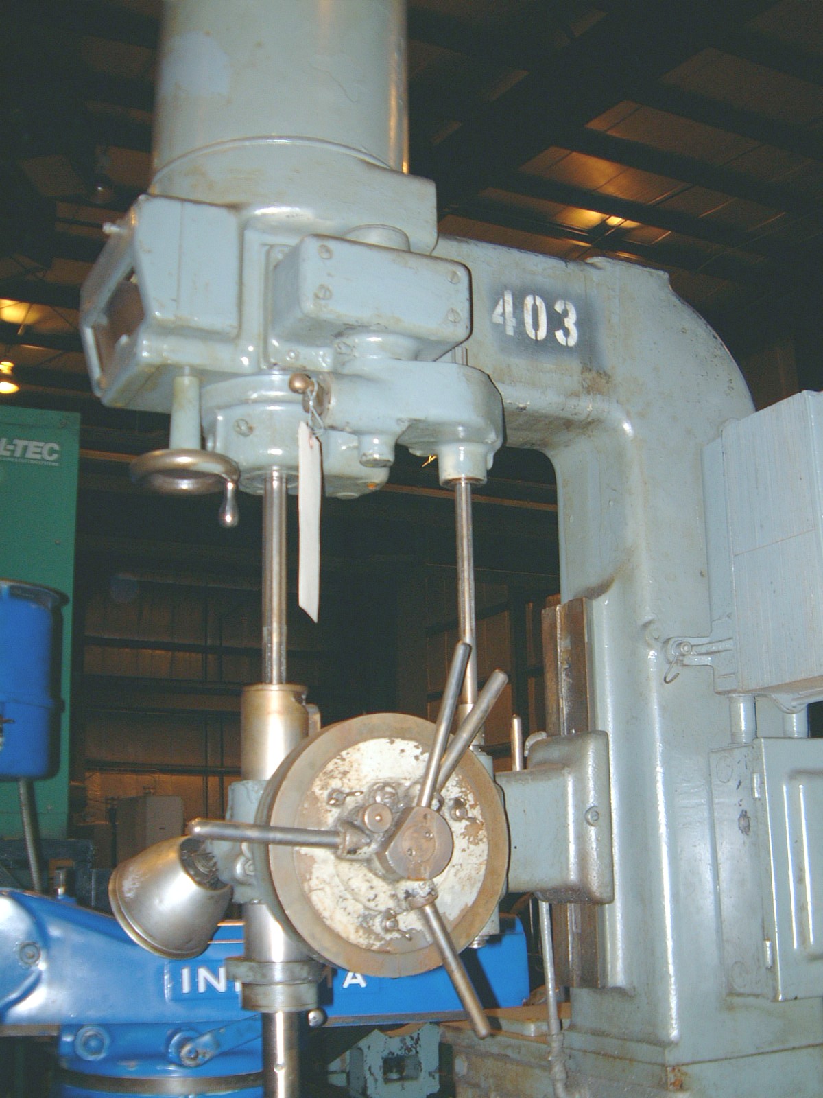 26" LELAND-GIFFORD, 24" x 24" TBL, 16" TBL TRVL (MANUAL). #4 TAPER, 9" STR., 13" THR., 5 HP