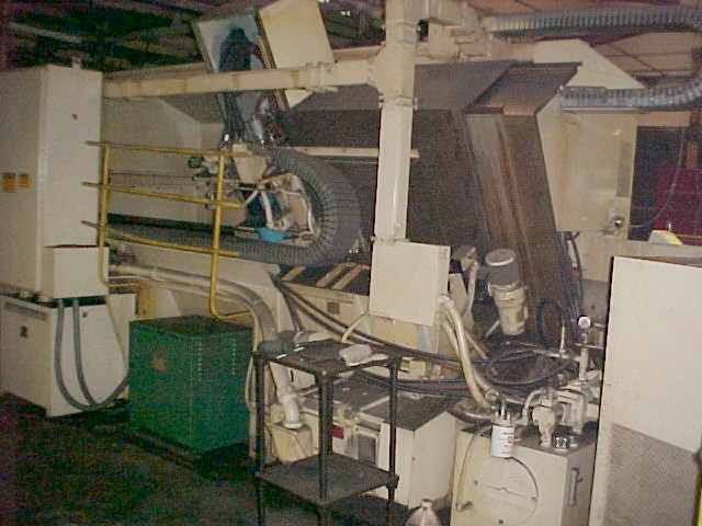 LEBLOND BARON 60, 30" SWING, 72" CNTR, 15" CUSHMAN CHK, 60 HP, 4" HOLE, 4 MT TAPER, GE 1050 CNC CTRL, 1984