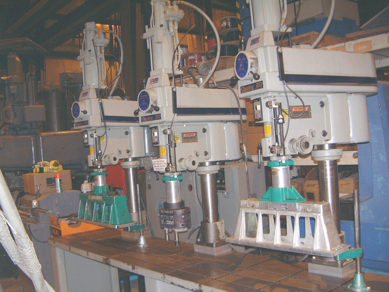 3 SPDL, CLAUSING #2284, 2.5" QUILL DIA., #3MT SPDL, 1.5 HP, 6.5" SPDL TRVL, 20" THROAT, POWER DOWN FEED, 1999