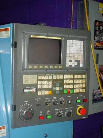 HYUNDAI HIT400G, 15.75"-X, 9.84"-Y, 19.3" SW, 6.5" DIA. & LGTH, 1.54" BAR CAP., FANUC GT21 CTRL, 2002