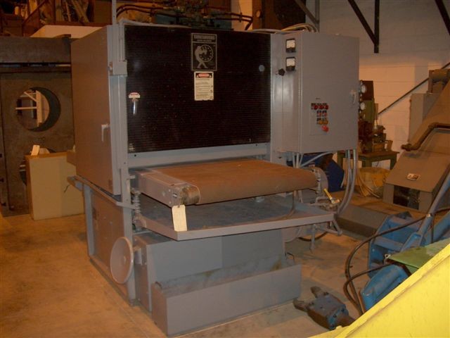 37" TIMESAVER WET, REBUILT 2004, 2 HEADS, 20 HP ABRASIVE BELT, 30 HP SCOTCHBRITE