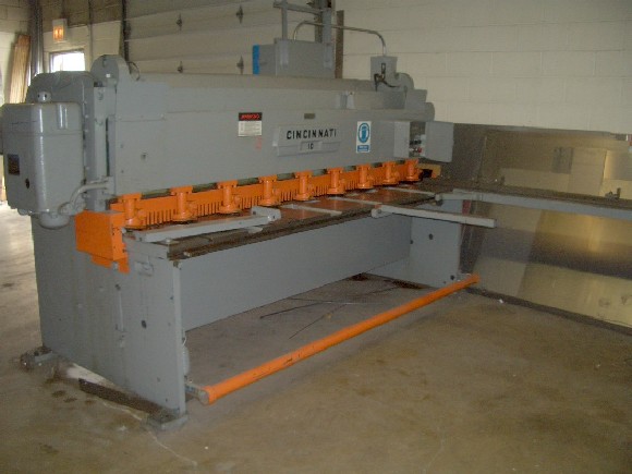 10 GA. x 96" CINCINNATI MDL 1008, MECH., 8' OA, 32" TBL HGT, 65 SPM, 36" FOPBG, 8' SQ. ARM, SUPPORT ARMS