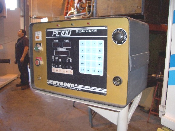 1/4" x 10' WYSONG, MDL H2510, 120" CUTTING LGTH, 21-60 SPM, PC100 CNC BACKGAUGE, 1998