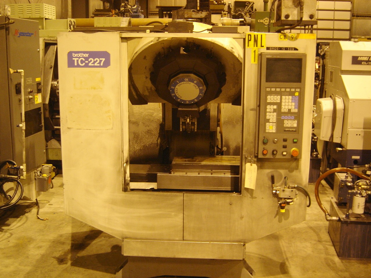 BROTHER TC-227, 16.5"-X, 11.8"-Y, 9.8"-Z, 23.6" x 11.8" TBL, BROTHER CNC 520 CTRL, 5.7 HP, 1991