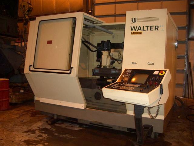 NO. GC-8 WALTER, 8-AXIS, HMC200 CTRL, 26"-X, 12"-Y, 6"-Z, CAT 50, 1988