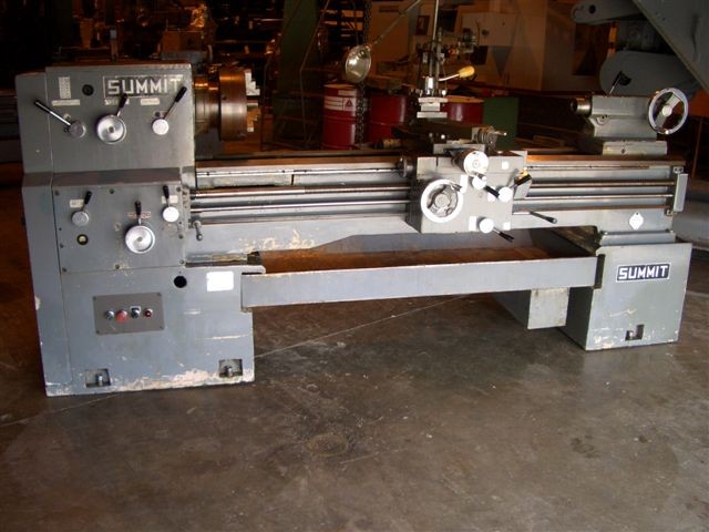 17" x 60 SUMMIT, 3" HOLE, TAPER, 27" GAP, INCH/METRIC, 7.5 HP 12" 3- JAW CHK