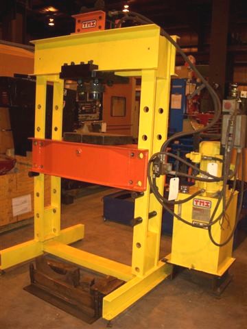 75 TON TMI, MDL HP-75, 12.2" STR., 48" TBL TRVL, 10" TBL CHNLS, PRESS BRAKE ATTCH., 1995
