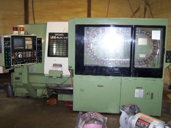 OKUMA LR15-MATC-Y/3T,  7-AXIS, 17.75" SWOW, 10" SOTS, 20" LGTH, 28 HP, 3.15" BORE, 1991