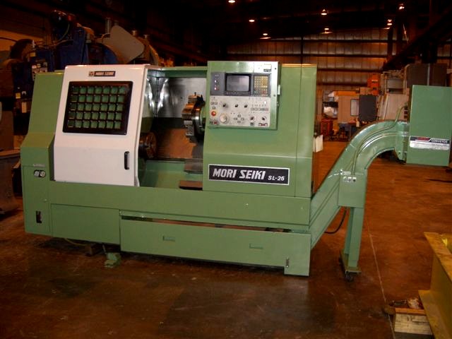 MORI SEIKI SL-25B/500, NEW 1989, FANUC 10T, 20" SWING, 24" CENTERS, 3.1" SPINDLE BORE