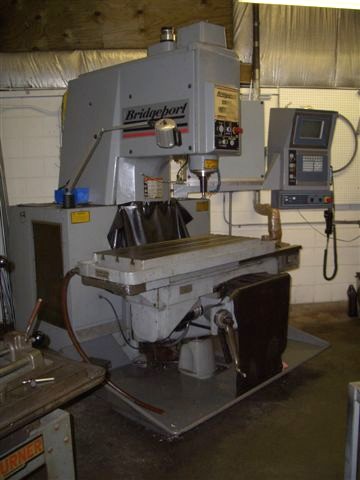 BRIDGEPORT INTERACT 4, 16.5" x 47" TBL, 30"-X, 14.5"-Y, 5" QUILL, 13" KNEE, 8 HP, 4000 RPM