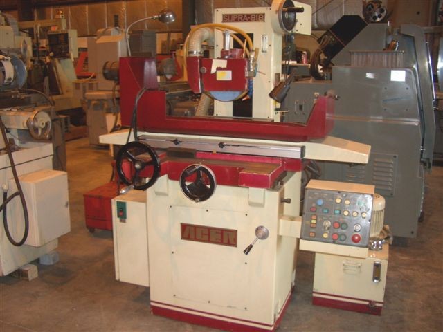 8" x 18" ACER SUPRA 818AHD, 19"-X, 9-3/8"-Y, 3450 RPM, 3 HP, ELECTRO MAG CHUCK, DRESSER, 1995