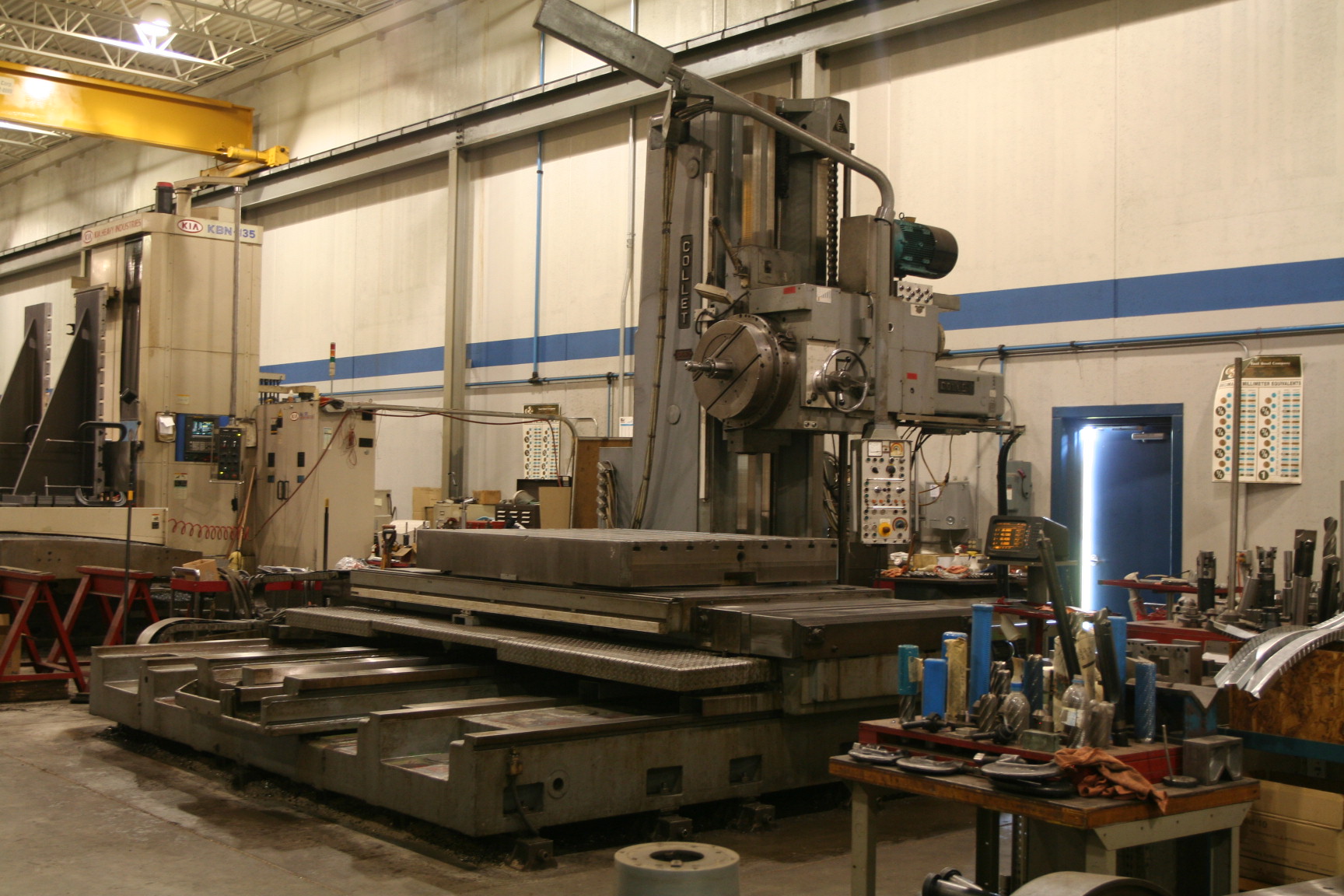 5" COLLET &ENGLEHARD, 63 X 79 TABLE, 110" X 75 X 67, FACING HEAD, 1250 RPM