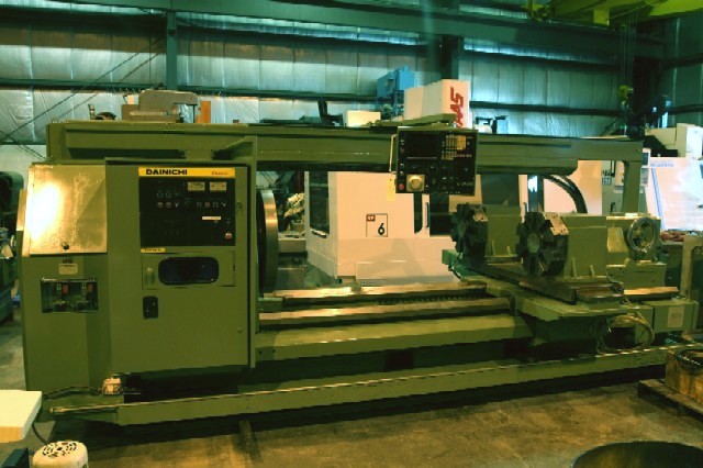 DAINICHI M95, SWOB 37.375", TURNING DIA. 20.44", TURNING LGTH 78", A2-11 NOSE, 9.375" BORE, 750 RPM, FANUC 6T CTRL, 1984