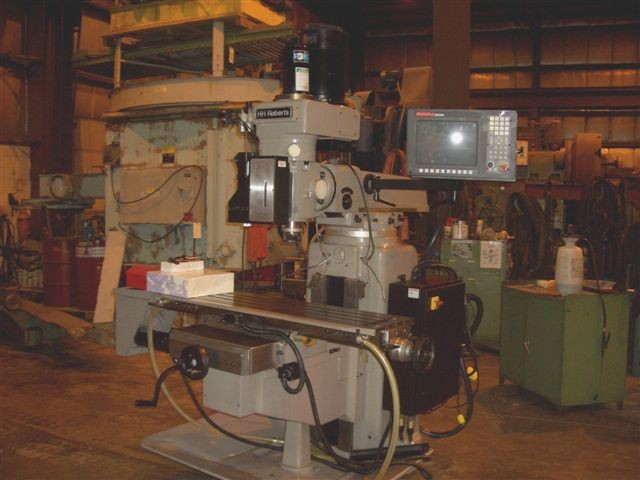 HH ROBERTS 5GLCNC, 10" x 50" TBL, 36"-X, 16"-Y, 16"-Z, 5.5" QUILL, ISO 40 TAPER, 5 HP, ANILAM 3300 CTRL, 2001