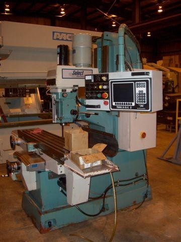 SELECT 6BVS, 2-AXIS, 12" x 60" TBL, 42" x 20" x 20" x 6" TRVLS, 5 HP, ISO40 TAPER, PROTOTRACK AGE-2 CNC CTRL, 1995
