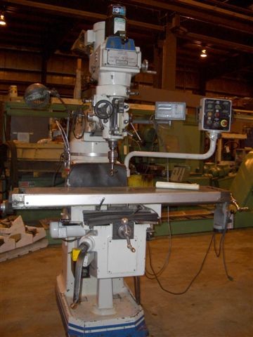 ACRA AM5VAC, 5 HP, 12" x 58" TBL, 42"-x, 12"-Y, 5" QUILL, 20" KNEE, #40 TAPER, 3-AXIS POWER FEED, 1998