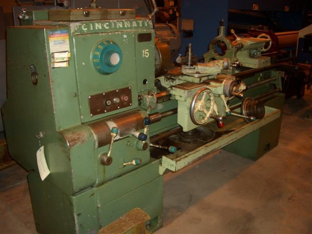 15&quot x 40&quot CINCINNATI HYDRASHIFT MDL 15, 980 RPM, 10&quot 4-JAW , STEADY REST, TAPER