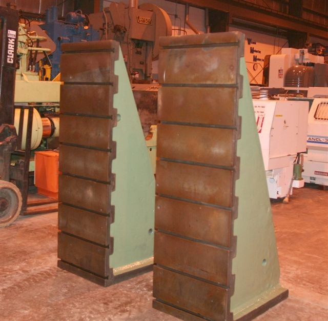 ANGLE PLATES, 24" x 74" x 34", 8 T-SLOTS, 2 MATCHING SET