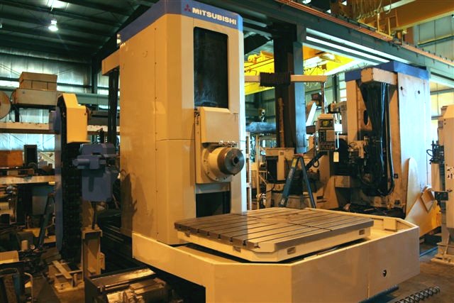 4.3" MITSUBISHI, 1997, 40 ATC, 79" X 59" X 51" X 19.7"  TRAVELS,  55 X 63 TABLE, 4TH AXIS, THRU SPINDLE COOLANT