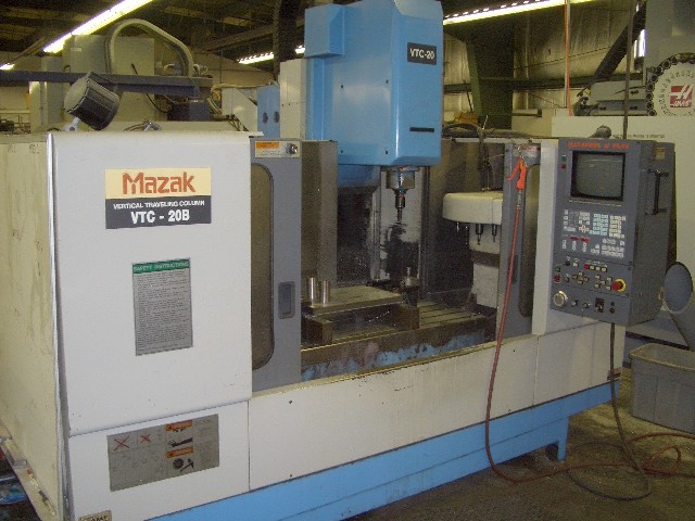MAZAK VTC-20B, 20"-Y, 20"-Z, 44"-X,  MAZATROL M-PLUS CTRL, 40 TAPER, RIGID TAPPING, 1996
