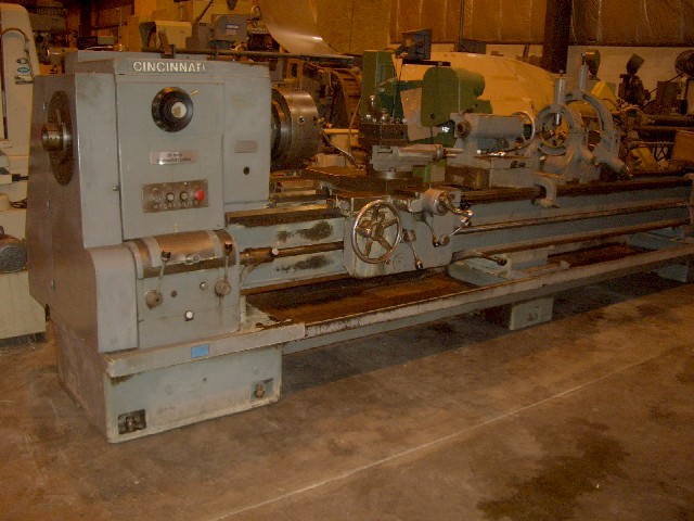 26" X 218" CIN HYDRASHIFT, TAPER ATTACHMENT, 15" 3  JAW, 15" 4 JAW, 2 STEADY RESTS,