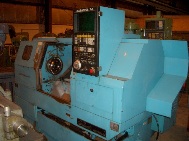 MAZAK QT-10, MAZATROL T-1 CONTROL, 8 STATION TURRET, TAILSTOCK, COOLANT, 1984