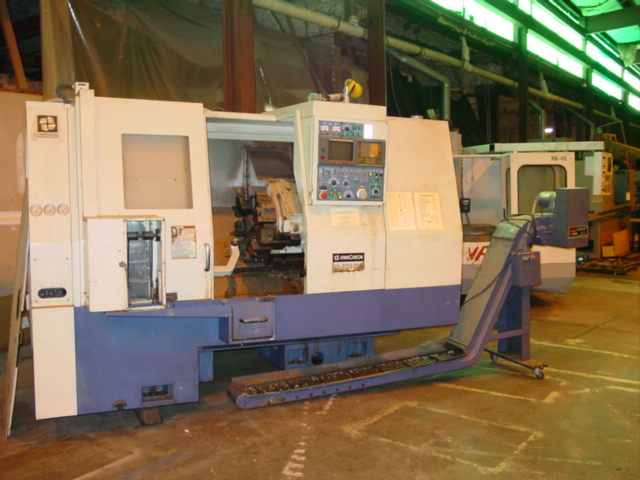 HWACHEON HI-ECO31A, 20" SWING X 23" CENTERS, LIVE TOOLING, TAILSTOCK, FANUC OT, LNS QUICKLOAD, 1996