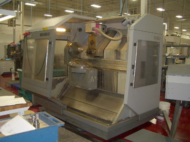 MAHO MH-600C 5 AXIS CNC HORIZONTAL MACHINING CENTER, 6300 RPM, 40 TAPER, 30 TOOLS,COOLANT, RS232
