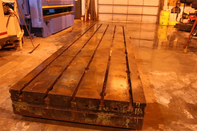 60" X 240" X 14" THICK T-SLOTTED FLOOR PLATES
