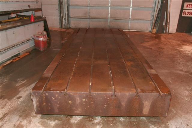 72" X 180"  FLOOR PLATE, 15" HIGH, 6 T SLOTS