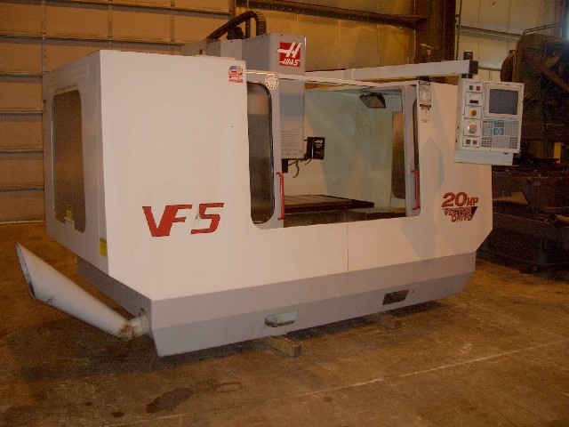HAAS VF 5, 40 TAPER, COOLANT THRU, PROGRAMMABLE COOLANT, RIGID TAP, CHIP AUGER, 1999