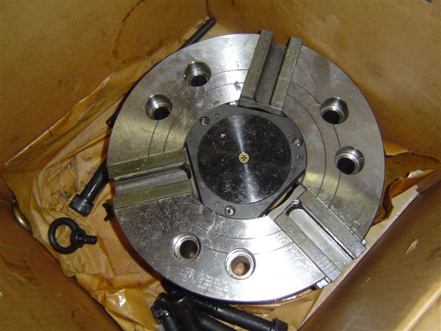 12" SAMCHULLY 3 JAW POWER CHUCK, UNUSED, MODEL HH-212, PLAIN BACK, INTERCHANGEABLE WITH KITAGAWA BB SERIES
