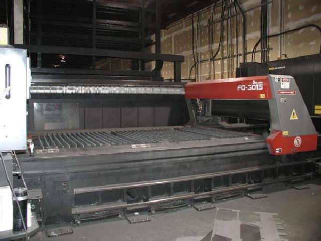 4000 WATT AMADA GEMINI LASER, NEW 2003, 2 PALLETS, 61 X 122 TRAVELS, FANUC 16iL CONTROL, 6 SHELF STORAGE TOWER