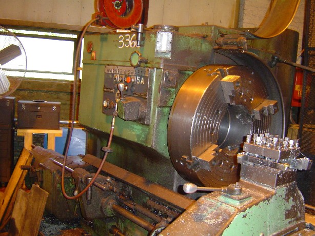 WARNER & SWASEY 5-A, MODEL M-3600, SCANOMATIC TRACER, THREADING ATTACHMENT, 32" 4 JAW, 12.5" SPINDLE BORE,  75 HP, TAPER, 1978