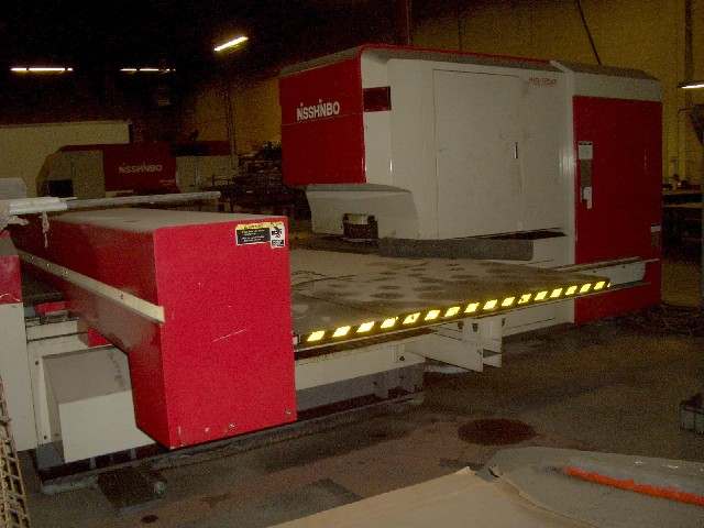 NISSHINBO 30 TON TURRET PUNCH, 4' X 8' SHEET, 1/4" THICKNESS, 4" MAX DIAMETER, 1998