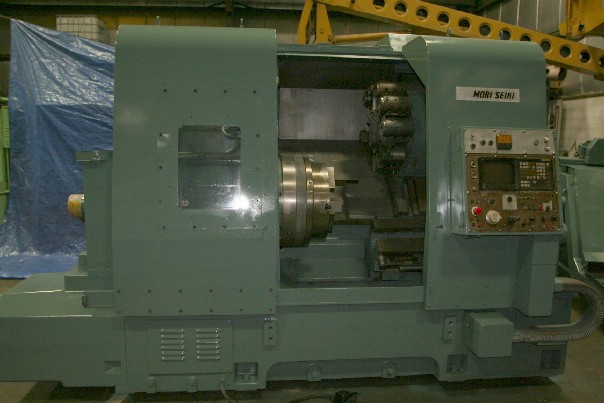 MORI SEIKI SL-6B, 35" SWING, 22" OVER CARRIAGE, FANUC 11TE,  19.5" CHUCK WITH 6.3" THRU HOLE, 12 STATION TURRET
