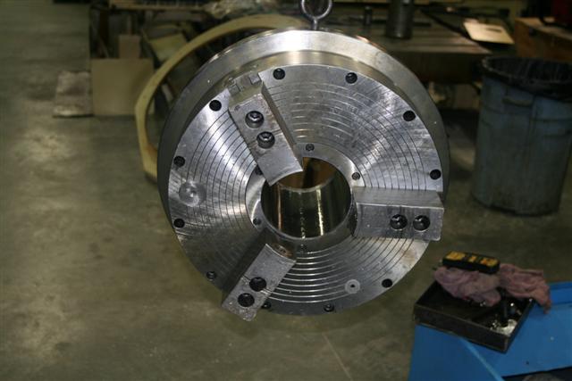 19.7&quot SMW BIG BORE 3 JAW POWER CHUCK, MODEL 500/160, 6.3&quot SPINDLE BORE, FRONT AIR ACTUATED