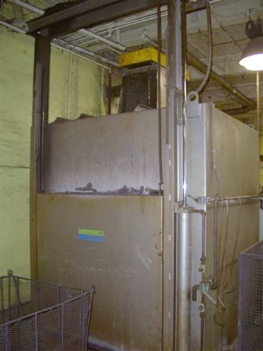 LINDBERG BOX DRAW FURNACE, GAS FIRED, 48 X48 X48, 1250 DEGREE, PNEUMATIC DOOR