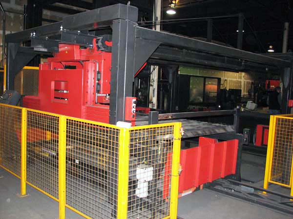 amada model 6 shelf automated material storage tower with load/unload capability