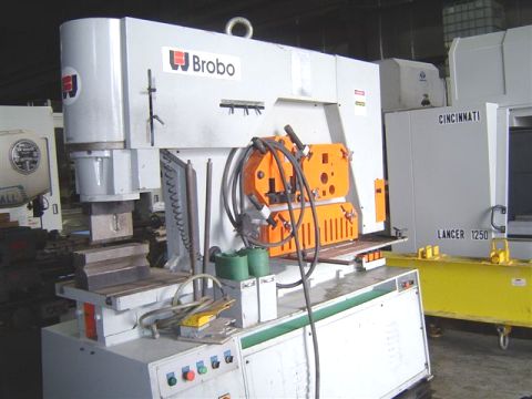 120 TON BROBO, MODEL BIW-120, 2007, 1 1/2" PUNCH CAPACITY, 6" X 6" X 1/2"@90DEG., 2 3/8" ROUND BAR SHEAR, 2007