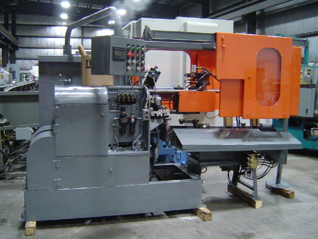 MODERN 3E-LD  CUTOFF MACHINE, 20' BAR LOADER, 10HP, 3.25", ALLEN BRADLEY CONTROL