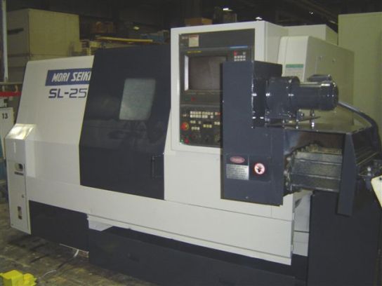 Mori Seiki Turning Center, Model SL-25/500, Moric 6TF Control (Fanuc 16T), 20hp, Chip Conveyor,1993