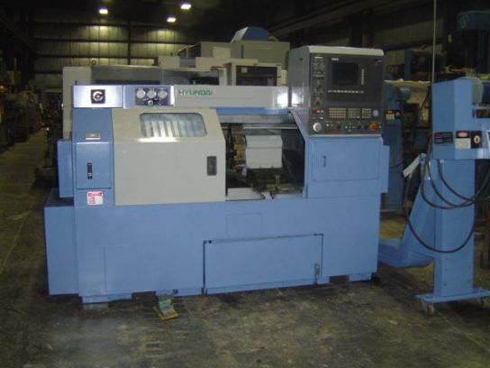 Hyundai CNC Turning Center, Model HIT-18S, Siemens 840C, 17" Swing, 25" Centers, 2.5" Bar Cap.,