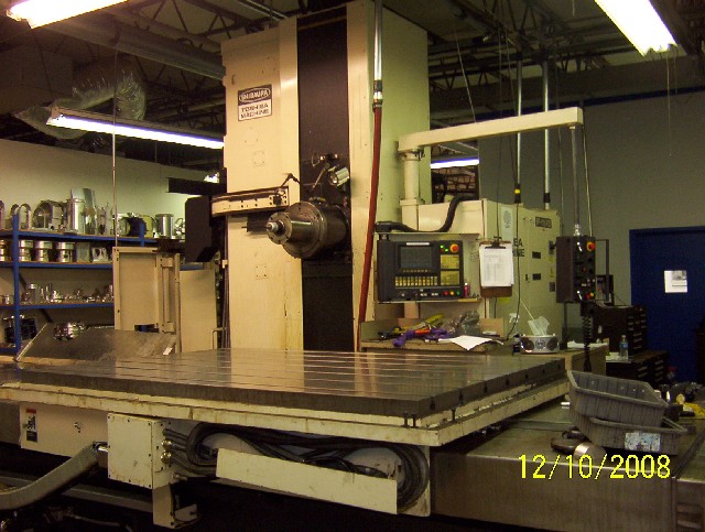 4.3" TOSHIBA BP-110.P20, 1999, 100" X, 65" Y, 45"Z, 20" QUILL, 55 X 80 TABLE, 3000 RPM, 38 TOOLCHANGER, 50 TAPER