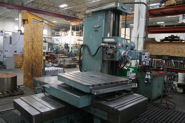 4" NOMURA, POWER ROTARY, 3 AXIS D.R.O., 50 TAPER, 1200 RPM, 56x 40"y 50" vertical, 45 x 50 table